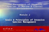 The Management of Invasive Species in Marine & Coastal Environments Module 2
