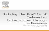 Raising the Profile of Indonesian Universities through Research