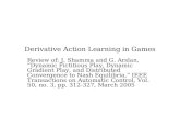 Derivative Action Learning in Games