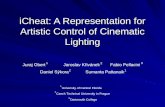 iCheat: A Representation for Artistic Control of Cinematic Lighting