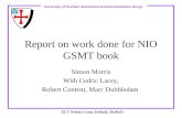 Report on work done for NIO GSMT book