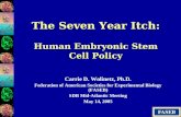 The Seven Year Itch: Human Embryonic Stem Cell Policy