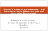 Women’s economic empowerment  and inclusive growth: labour markets and enterprise development