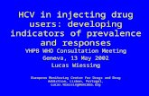 HCV in injecting drug users: developing indicators of prevalence and responses