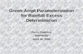 Green-Ampt Parameterization for Rainfall Excess Determination