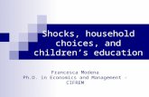 Shocks, household choices, and children’s education