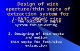 Design of wide aperture/thin septa of extraction system for J-PARC-50GeV ring