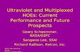Ultraviolet and Multiplexed HOEs: Current Performance and Future Prospects
