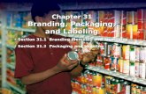 Chapter 31 Branding, Packaging,  and Labeling