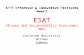 APPA Effective & Innovative Practices Award ESAT (Energy and Sustainability Assessment Tool)
