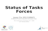 Status of Tasks Forces Josep Flix (PIC/CIEMAT) On behalf of the WLCG Operations Coordination Team