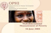 Multidimensional  Measurement of Poverty  16 June 2008