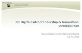 IST Digital Entrepreneurship & Innovation  Strategic Plan