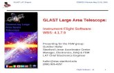GLAST Large Area Telescope: Instrument Flight Software  WBS: 4.1.7.9 Presenting for the FSW group: