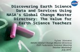 Tyler Stevens NASA’s Global Change Master Directory ESIP Federation Summer Meeting