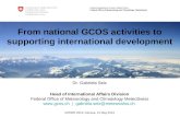 From national GCOS activities to  supporting international development