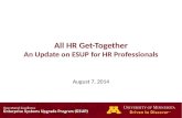 All HR  Get-Together An  Update on ESUP for HR Professionals