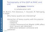 Tomography of the QGP at RHIC and LHC                  by heavy mesons