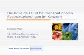Die Rolle des EBR bei transnationalen Restrukturierungen im Konzern