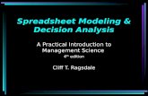 Spreadsheet Modeling & Decision Analysis