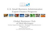 U.S. Small Business Administration Export Finance Programs