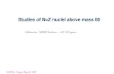 Studies of N≈Z nuclei above mass 80