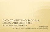 data consistency models, Locks, and Lock-free synchronization