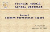 Annual  Student Performance Report