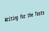 Writing for the Tests
