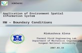 Application of Environment Spatial Information System HW – Boundary Conditions