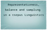 Representatıvness, balance and samplıng  ın a corpus Lınguistıcs