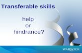Transferable skills  help  or  hindrance?