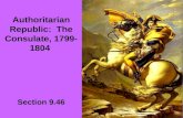 Authoritarian Republic:  The Consulate, 1799-1804