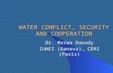 WATER CONFLICT, SECURITY AND COOPERATION