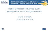 Conference of European Education Ministers, Leuven/Louvain 28 April 2009