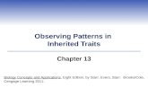 Observing Patterns in  Inherited Traits