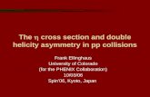 The  h  cross section and double helicity asymmetry in pp collisions