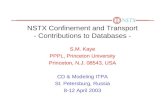 NSTX Confinement and Transport - Contributions to Databases -