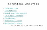 Canonical Analysis