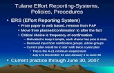 Tulane Effort Reporting-Systems, Policies, Procedures