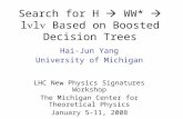 Search for H   WW*  l n l n  Based on Boosted Decision Trees