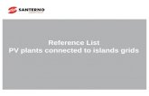 Reference List PV plants connected to islands grids