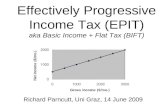Effectively Progressive Income Tax (EPIT) aka Basic Income + Flat Tax (BIFT)