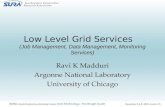 Low Level Grid Services    (Job Management, Data Management, Monitoring Services)