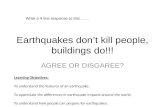 Earthquakes don ’ t kill people, buildings do!!!