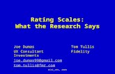 Rating Scales: What the Research Says