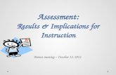 Assessment: Results & Implications for Instruction
