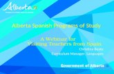 Alberta Spanish Programs of Study
