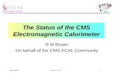 The Status of the CMS Electromagnetic Calorimeter