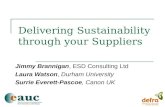 Delivering Sustainability through your Suppliers